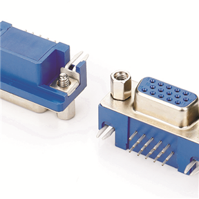 D-SUB连接器 5.08 铆锁蓝胶